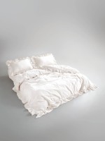 Эксклюзивное постельное белье Limasso Exclusive  Snow white 200x220 из вареного хлопка — изображение 2