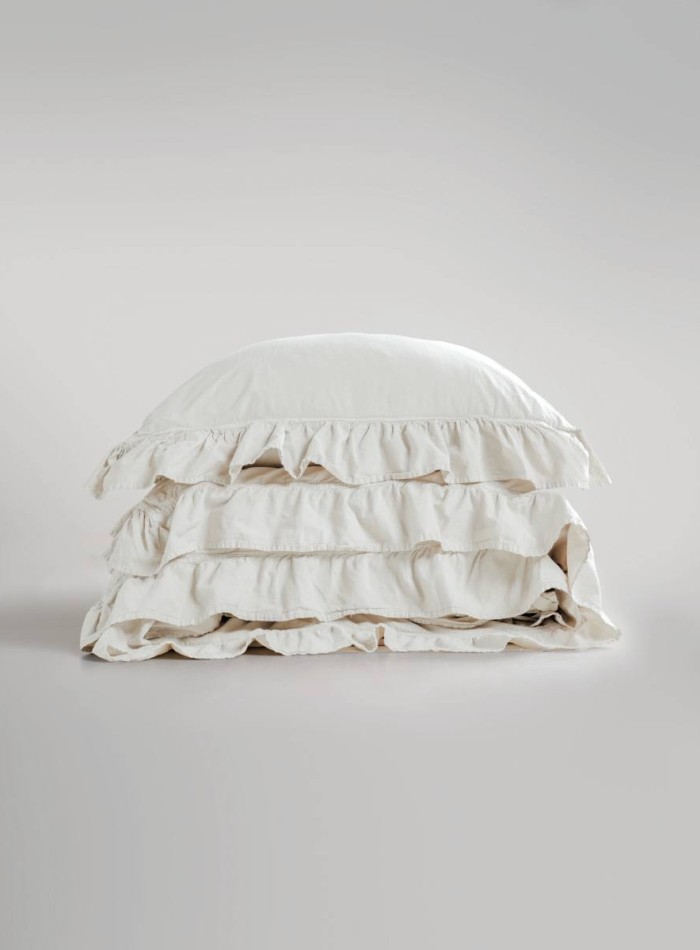 Эксклюзивное постельное белье Limasso Exclusive  Snow white 200x220 из вареного хлопка — изображение 3