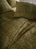 Эксклюзивное постельное белье Limasso Kristal Olive 200x220 из вареного хлопка — изображение 5