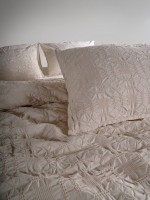 Эксклюзивное постельное белье Limasso Kristal akdeniz kremi 200x220 из вареного хлопка — изображение 5