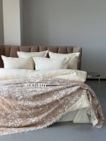 Муслінове покривало Saheser Model Amor Bej євро Туреччина - Зображення 3