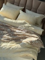 Эксклюзивное постельное белье Limasso Kristal akdeniz kremi 200x220 из вареного хлопка — изображение 2