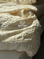 Эксклюзивное постельное белье Limasso Kristal akdeniz kremi 200x220 из вареного хлопка — изображение 10
