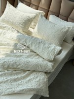 Эксклюзивное Семейное постельное белье Limasso Kristal Snow white 160х220(2шт) из вареного хлопка — изображение 10