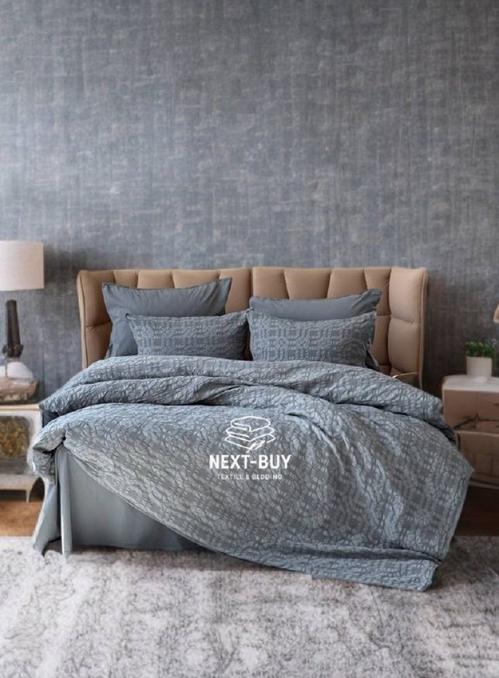 Эксклюзивное постельное белье Limasso Kristal Castlerock 200x220 из вареного хлопка — изображение 2