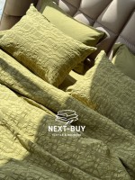 Эксклюзивное постельное белье Limasso Kristal Olive 200x220 из вареного хлопка — изображение 9