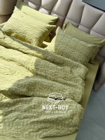 Эксклюзивное постельное белье Limasso Kristal Olive 200x220 из вареного хлопка — изображение 8