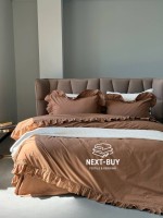 Эксклюзивное постельное белье Limasso Exclusive  Wood smoke 200x220 из вареного хлопка — изображение 5