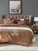 Эксклюзивное постельное белье Limasso Exclusive  Wood smoke 200x220 из вареного хлопка — изображение 6