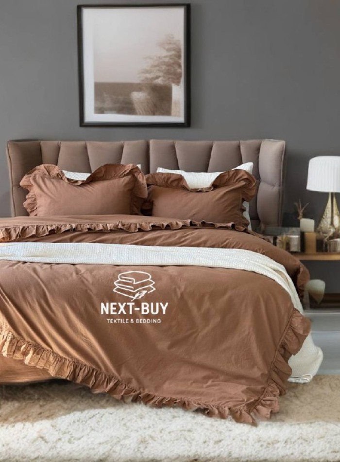Эксклюзивное постельное белье Limasso Exclusive  Wood smoke 200x220 из вареного хлопка — изображение 6
