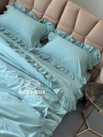 Эксклюзивное постельное белье Limasso Exclusive  Mineral blue 200x220 из вареного хлопка — изображение 8