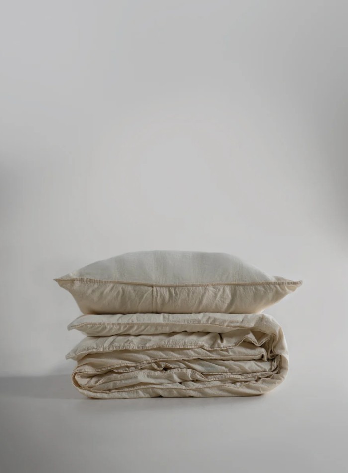 Эксклюзивное постельное белье Limasso Cassandra Cream 200x220 из вареного хлопка — изображение 13