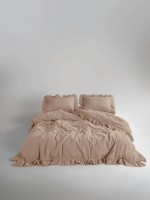 Семейный эксклюзивное постельное белье Limasso Exclusive Akdeniz Beji  160x220 (2шт) из вареного хлопка