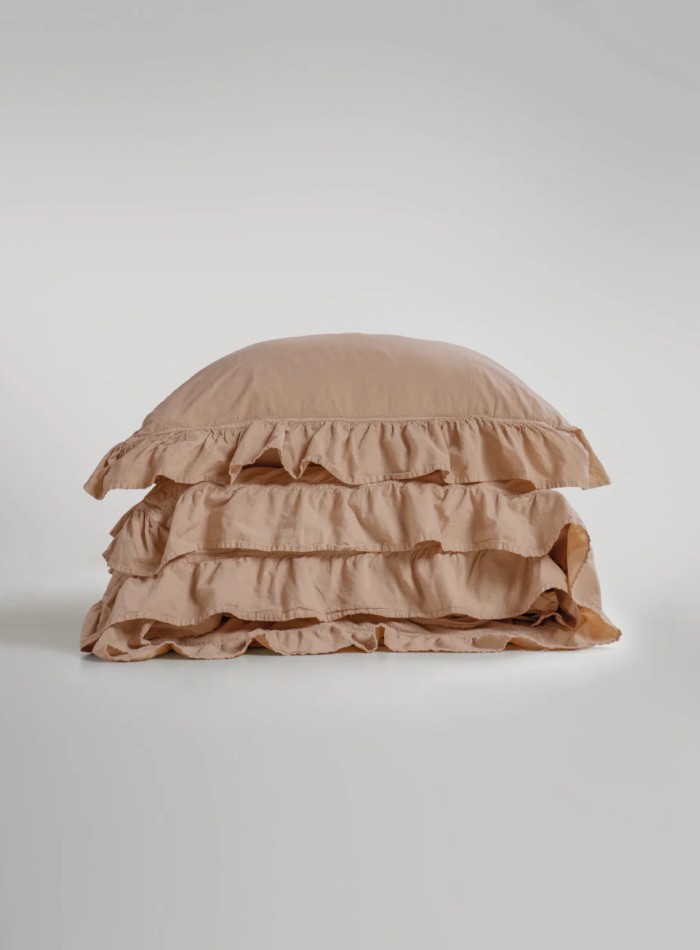 Семейный эксклюзивное постельное белье Limasso Exclusive Akdeniz Beji  160x220 (2шт) из вареного хлопка — изображение 3