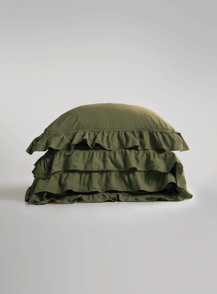 Семейный эксклюзивное постельное белье Limasso Exclusive Capulet Olive  160x220 (2шт) из вареного хлопка — изображение 3