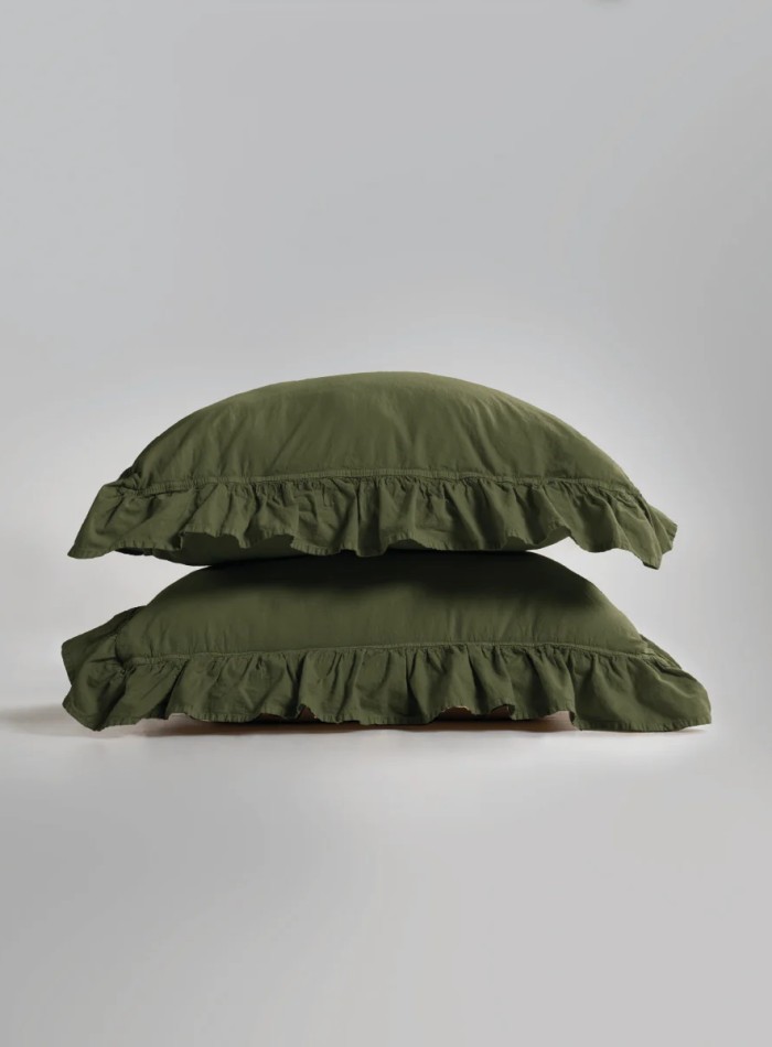 Семейный эксклюзивное постельное белье Limasso Exclusive Capulet Olive  160x220 (2шт) из вареного хлопка — изображение 4