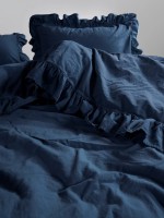 Эксклюзивное постельное белье Limasso Exclusive Dress Blue 200x220 из вареного хлопка — изображение 4