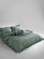 Ексклюзивна постільна білизна Limasso Exclusive Natural Green 200x220 з вареної бавовни - Зображення 2