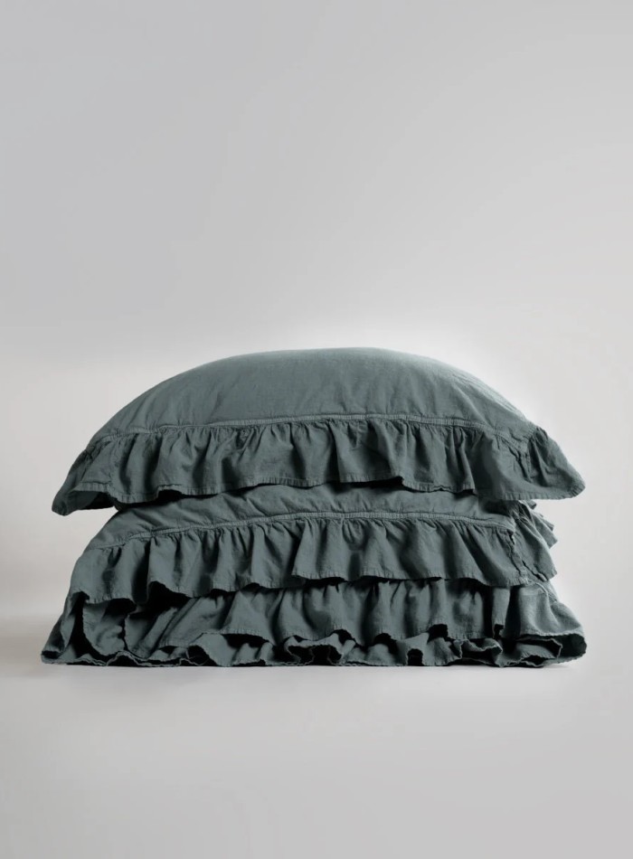 Ексклюзивна постільна білизна Limasso Exclusive Natural Grey 200x220 з вареної бавовни - Зображення 4
