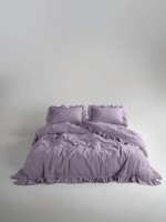 Эксклюзивное постельное белье Limasso Exclusive Natural Violet 200x220 из вареного хлопка