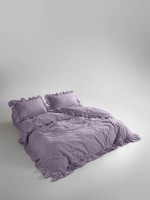 Эксклюзивное постельное белье Limasso Exclusive Natural Violet 200x220 из вареного хлопка — изображение 2