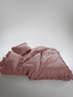 Семейный эксклюзивное постельное белье Limasso Exclusive Old Rose160x220 (2шт) из вареного хлопка — изображение 3