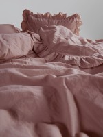 Семейный эксклюзивное постельное белье Limasso Exclusive Old Rose160x220 (2шт) из вареного хлопка — изображение 4