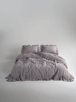 Эксклюзивное постельное белье Limasso Exclusive Opal Grey 200x220 из вареного хлопка