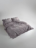 Эксклюзивное постельное белье Limasso Exclusive Opal Grey 200x220 из вареного хлопка — изображение 2