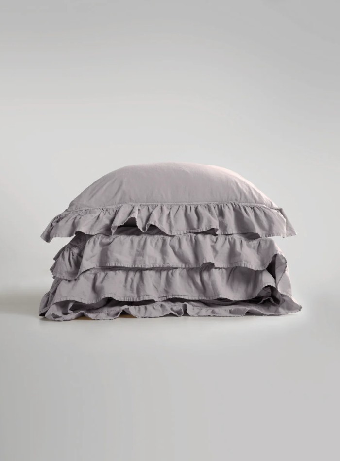 Эксклюзивное постельное белье Limasso Exclusive Opal Grey 200x220 из вареного хлопка — изображение 3