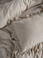 Эксклюзивное постельное белье Limasso Exclusive Oxford Tan 200x220 из вареного хлопка — изображение 4