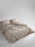 Эксклюзивное постельное белье Limasso Exclusive Oxford Tan 200x220 из вареного хлопка — изображение 2
