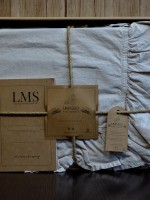 Эксклюзивное постельное белье Limasso Exclusive Natural Krem 200x220 из вареного хлопка — изображение 3