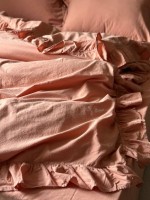 Ексклюзивна постільна білизна Limasso Exclusive Old Rose 200x220 з вареної бавовни - Зображення 5