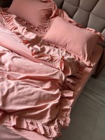 Ексклюзивна постільна білизна Limasso Exclusive Old Rose 200x220 з вареної бавовни