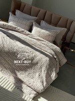 Эксклюзивное постельное белье Limasso Kristal Opal Grey 200x220 из вареного хлопка — изображение 3