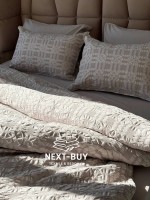 Эксклюзивное постельное белье Limasso Kristal Opal Grey 200x220 из вареного хлопка — изображение 7