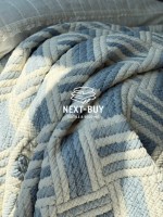 Муслінове покривало Lausson Morning mist blue/krem  євро Туреччина - Зображення 7