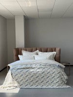 Муслінове покривало Lausson Morning mist blue/krem  євро Туреччина