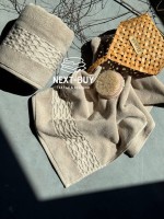 Набор хлопковых полотенец Cestepe Soft touch bej 2шт. — изображение 2