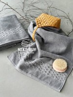 Набор хлопковых полотенец Cestepe Soft touch gri 2шт. — изображение 2