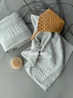 Набор хлопковых полотенец Cestepe Soft touch light gri 2шт. — изображение 2
