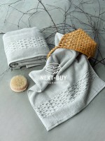Набор хлопковых полотенец Cestepe Soft touch light gri 2шт.