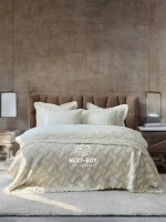 Муслінове покривало Lausson Morning mist gri/krem  євро Туреччина