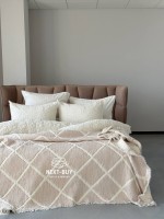 Муслінове покривало Lausson Sage bloom Bej/krem євро Туреччина - Зображення 3