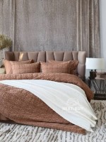 Эксклюзивное постельное белье Limasso Kristal Wood Smoke 200x220 из вареного хлопка — изображение 6