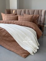 Эксклюзивное постельное белье Limasso Kristal Wood Smoke 200x220 из вареного хлопка — изображение 4