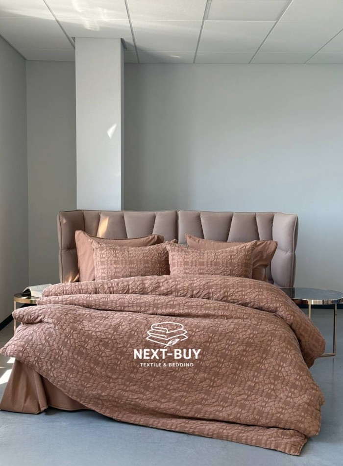 Эксклюзивное постельное белье Limasso Kristal Wood Smoke 200x220 из вареного хлопка — изображение 5