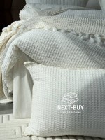 Эксклюзивное постельное белье Limasso Bassin Snow White200x220 из вареного хлопка — изображение 4