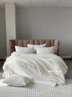 Эксклюзивное постельное белье Limasso Bassin Snow White200x220 из вареного хлопка — изображение 5